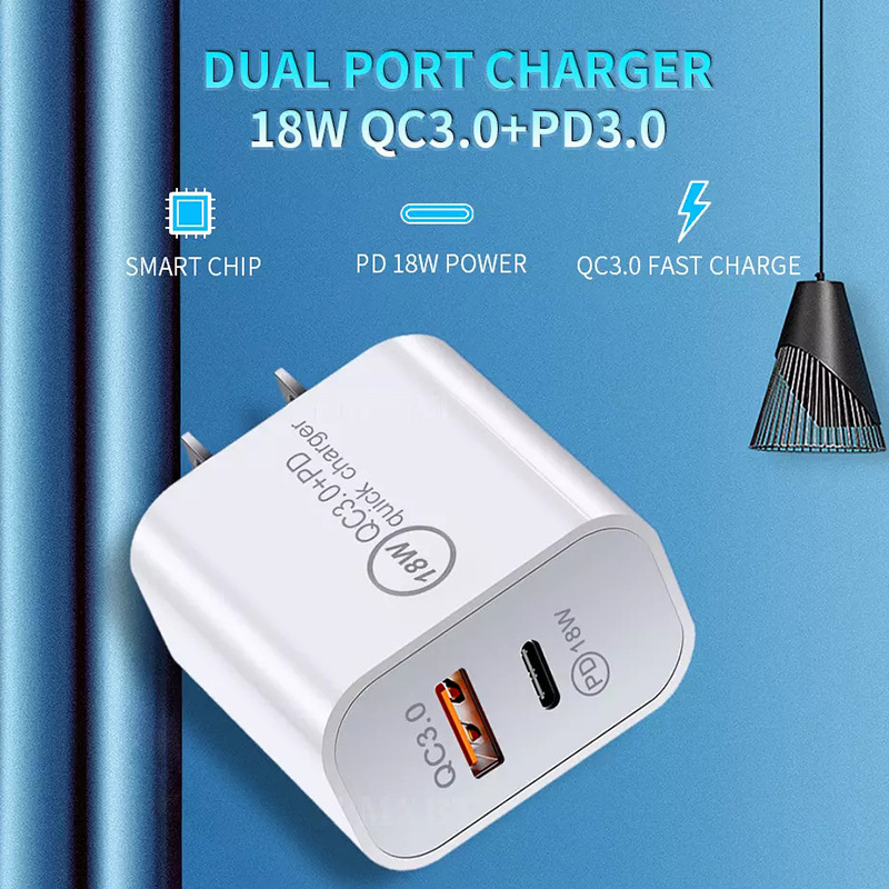 PD 20W Cep Telefon Şarj Cihazları USB Şarj Cihazları Type C IPhone AB UK için hızlı şarj QC 3.0 ile USB Şarj Cihazı