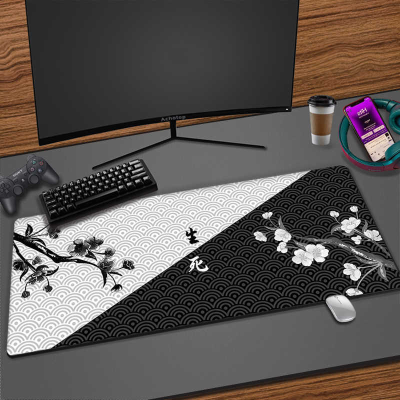 Mouse Pads Bilek Sakura Pembe Mousepad Bilgisayar Masası Paspasları Büyük PC Fare Pad Sanat Kiraz Çiçekleri Klavye Mause Pad Masası Mat Oyun Aksesuarları T230215