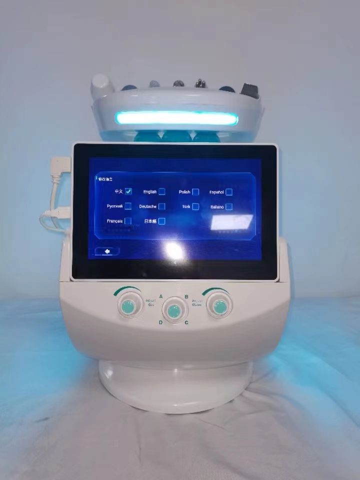 Huidanalysator Micro Hydro Dermabrasion Machine Portable Hydra Aqua Peel Facial RF Vacuüm Blackhead Remover draagbare salon spa kliniek diamant microdermabrasie