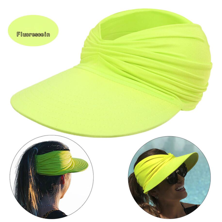 Chapeaux d'été anti-soleil pour femmes, casquette à visière à large bord, Protection UV, couverture de plage, élastique, Protection solaire, Sport de plein air