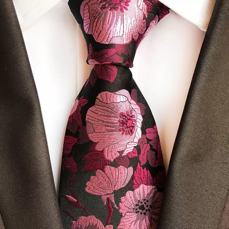 Män 100 Silk Jacquard Tie Cravat Business NeckerChief Waterproof för kostymskjorta