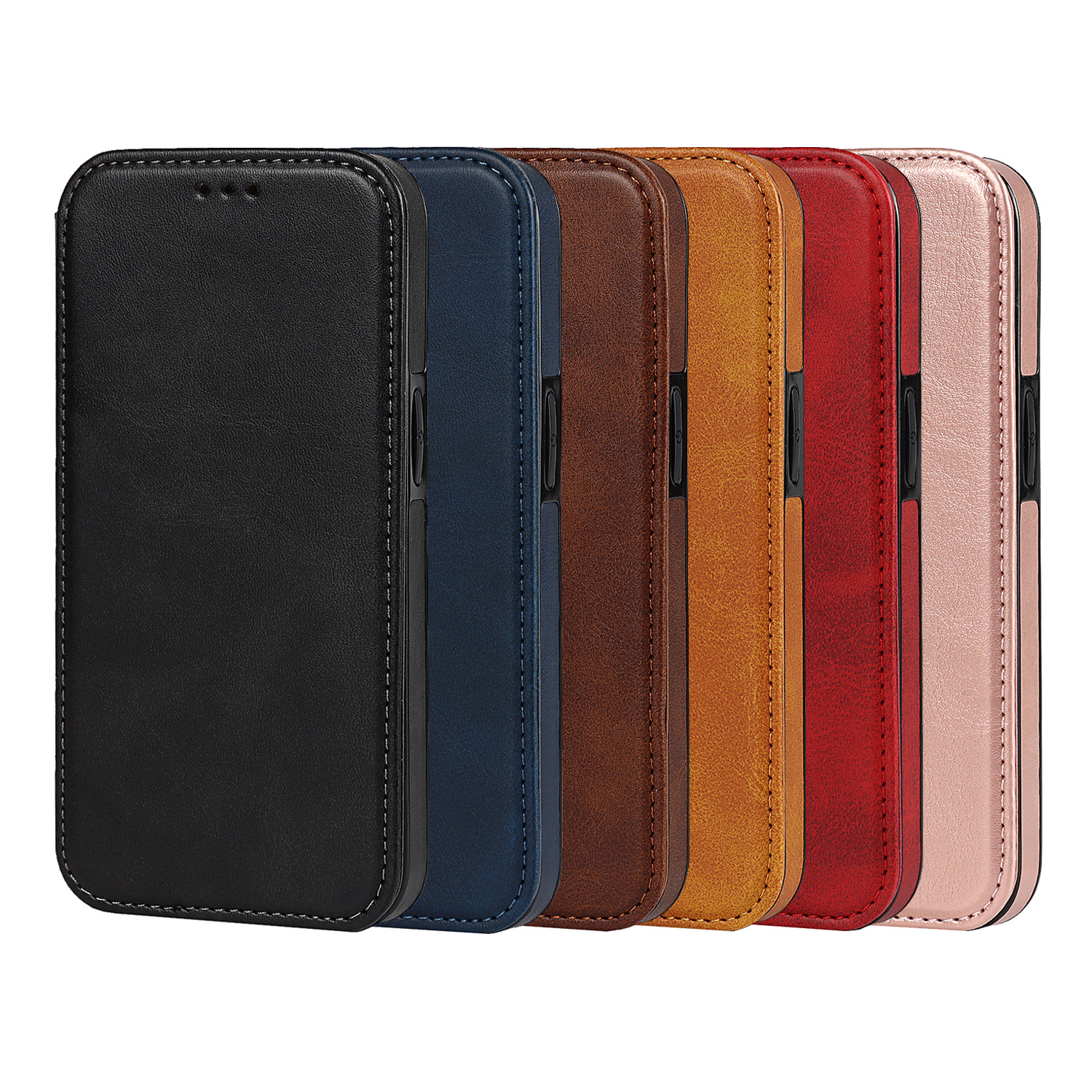 6Colour Fashion Telefonfodral för iPhone 14 Pro Max 11 12 13 13Pro 13PROMAX X XR XSMAX CASE PU Luxury Simple Leather Covers Samsung S21 S21P S20U S20 Plus Note 10 20 Ultra Ultra