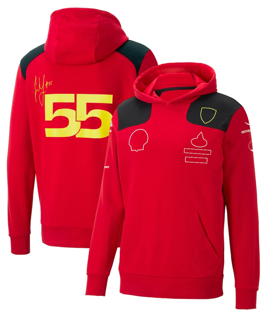 2023 Nova F1 Team Hoodie Fórmula 1 Site Oficial Racing Hoodie Primavera e Outono Mens Casual Zip Moletom Com Capuz Suor Customi208O