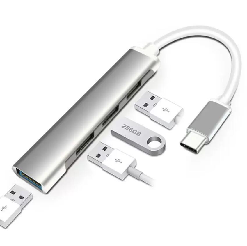 Multi Splitter 2 en 1 USB type-c HUB station d'accueil vers USB3.0 2.0 4 Ports OTG HUB Adaptateur Pour Macbook Pro PC Ordinateur