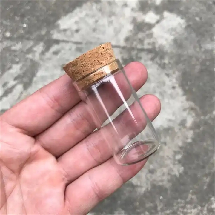 10 مل أنبوب اختبار صغير مع زجاجات توابل كورك سدادة زجاجية الحاوية 24*40mm DIY Craft شفاف مستقيم زجاجة u0216