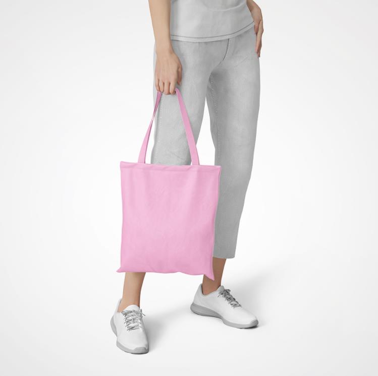 Renkli tuval torbası pamuklu çanta çanta yeniden kullanılabilir bakkal alışveriş bezi çantaları DIY reklamcılık promosyonu hediye aktivitesi için uygun 10 Molors SN695