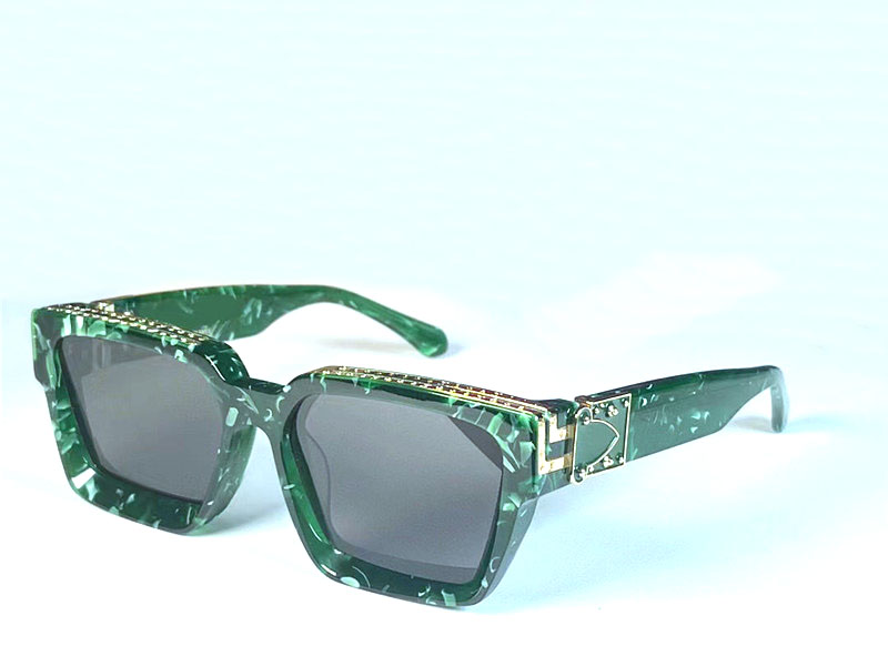 Novos óculos de sol quadrados de design de moda z1165w quadro clássico quadro duplo tira de metal versão retro Versátil estilo UV400 Protection Glasse9068881
