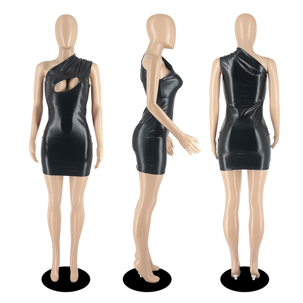 2023 Projektantka seksowna sukienka Summer Kobiety wycięte mini sukienki Bodycon Mini Sukienki żeńskie bez rękawów.