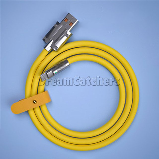 USB Charger Cable Type-C 120W 6A Gegevenskabels Noord voor Xiaomi Huawei Samsung Super Fast Charge Silicone Aluminium Legering USB-lijn
