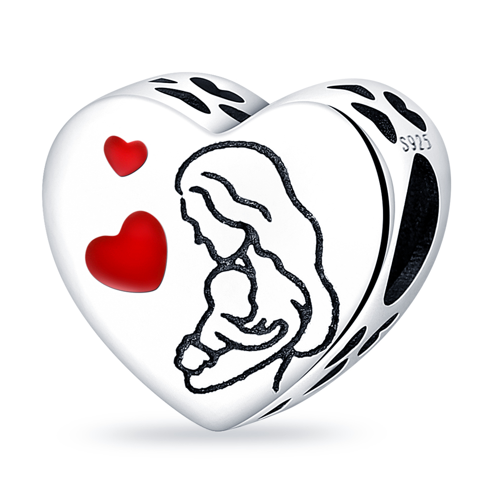 Yeni Popüler 925 Ayar Gümüş Melek Serisi Ayı, Anne, Aile, Aşk, Kalp, Kalp ve Orijinal Pandora Bileklik DIY Takı Hediye