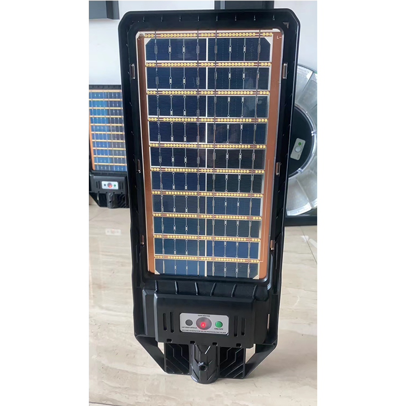 Słoneczna latarnia uliczna 100W 200W 300W 400W zintegrowana dwustronna monokrystaliczna bateria słoneczna czujnik ruchu IP69K wodoodporny ultra-cienki