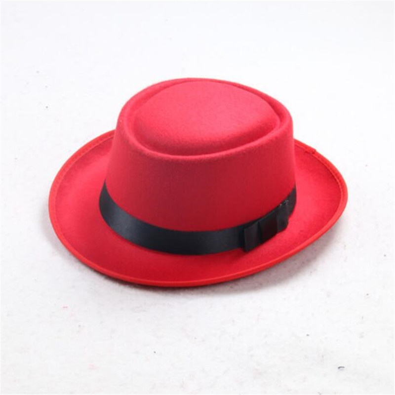 Retro pequeno tampo da borda Fedora Hats Fedoras Homens Homens Autumn Winter Cap Flat Cap casual Caps de jazz