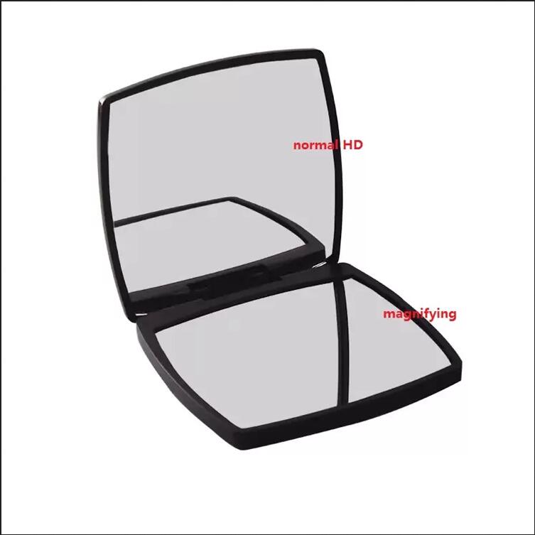 Miroir double face pliant classique maquillage HD portable et miroir grossissant compact avec sac en flanelle boîte-cadeau pour client VIP8380187