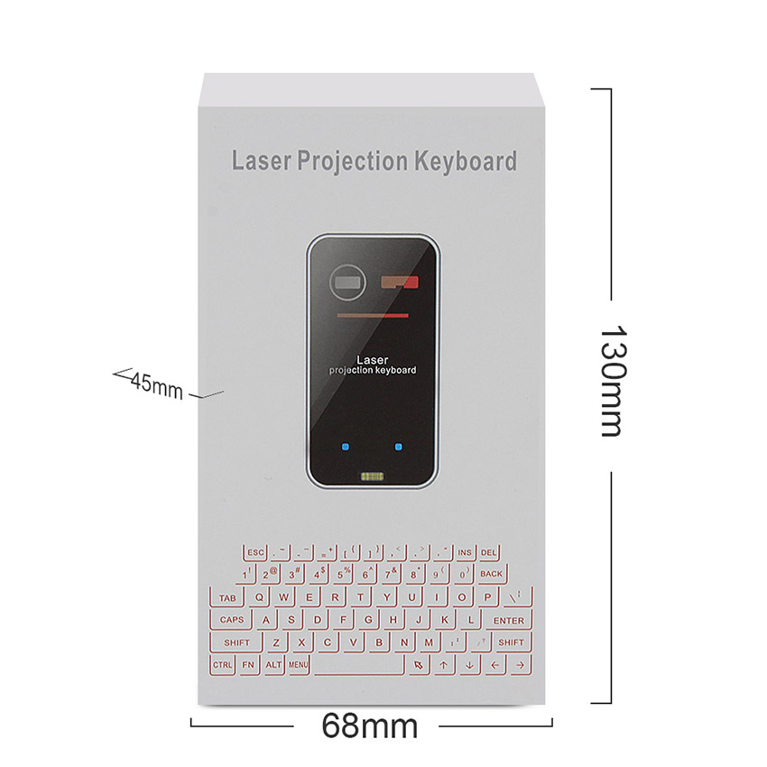 스마트 폰 PC 노트북 휴대용 무선 키보드를위한 마우스 기능이있는 새로운 Bluetooth 가상 레이저 프로젝션 키보드