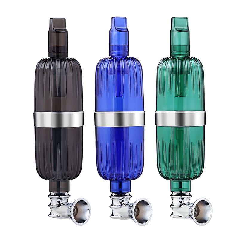 Multifunction Colorful PC Zinc Alloy Pipe Dry Herb Tobacco Filter Silver Screen Bowl Portable Removable Handpipes Easy Clean Smoking Cigarette Holder Tube DHL