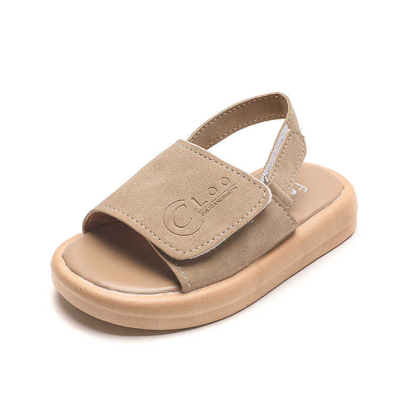 Sandals Boys And Girls Sandals Summer New Soft Bottom Solid Color Flanging Party Wear Light Non-Slip Beach Sandals W0217