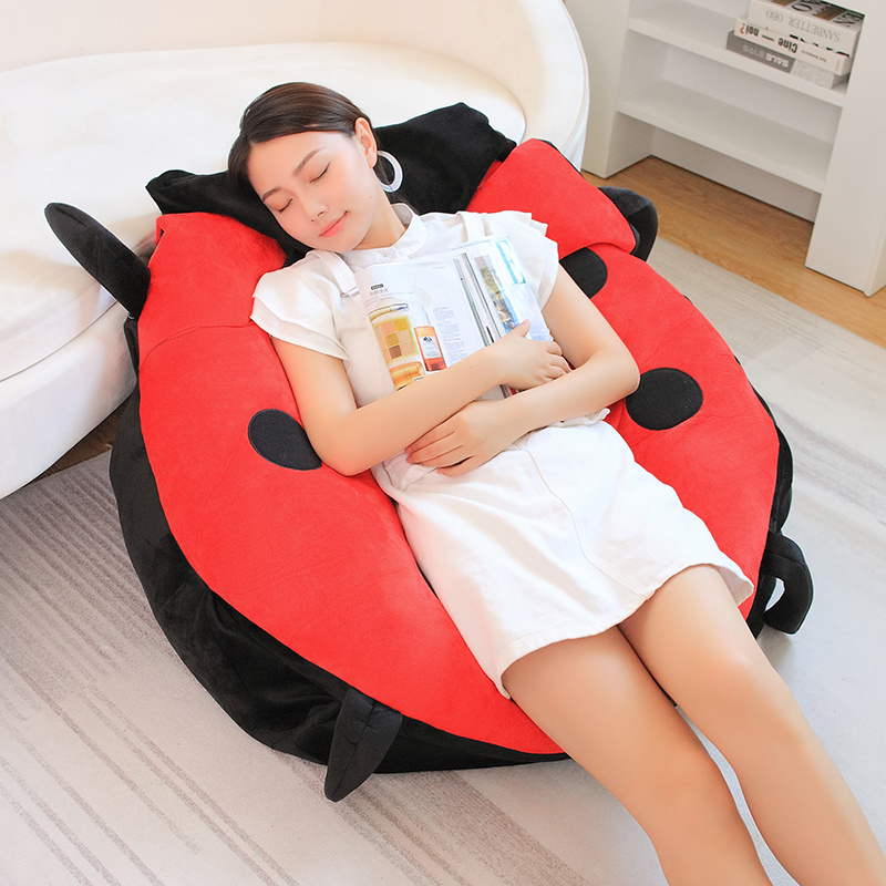 Interesting Wearable Ladybug Shell Funny Party Cosplay Plush Toy Doll Stuffed Soft Sleeping Pillow Bed Cushion Game Gift DY10148