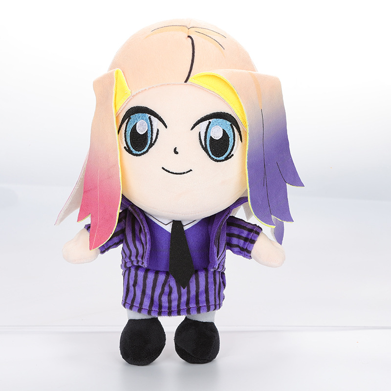 Miércoles Addams Muñeco de peluche Figura de dibujos animados suave Anime Miércoles Addams Colección Juguete de peluche D99