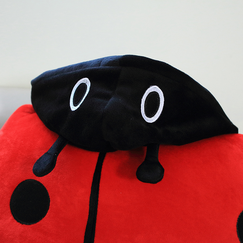 Interesting Wearable Ladybug Shell Funny Party Cosplay Plush Toy Doll Stuffed Soft Sleeping Pillow Bed Cushion Game Gift DY10148
