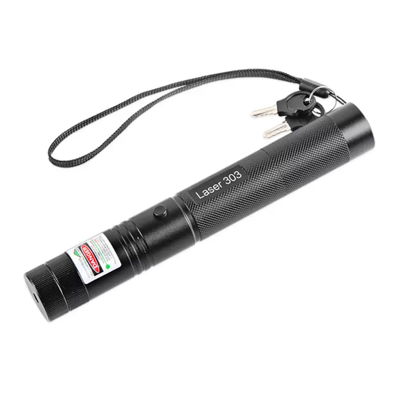 532nm Professionele krachtige 301 Groene laserpointer Pen 303 Groen laserlicht met 18650 Batterijveiligheidslotsleutel DHL FedEx