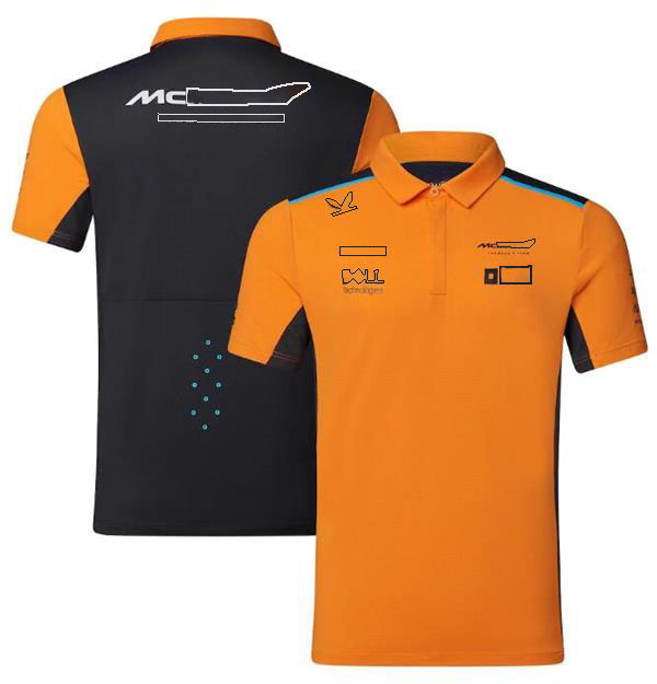 Terno polo de corrida F1 primavera e outono nova camiseta com capuz de manga curta personalizada com o mesmo estilo