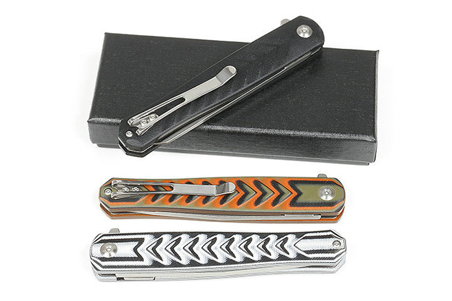 M6696 Flipper Couteau Pliant 8Cr13Mov Satin Lame CNC G10 Poignée Roulement À Billes Ouverture Rapide EDC Poche Dossier Couteaux 06696