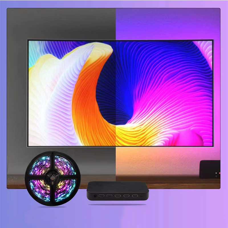 Bande lumineuse LED RGB TV, 3 à 8M, rétro-éclairage TV, application et synchronisation de la musique, pour ordinateur portable 232T