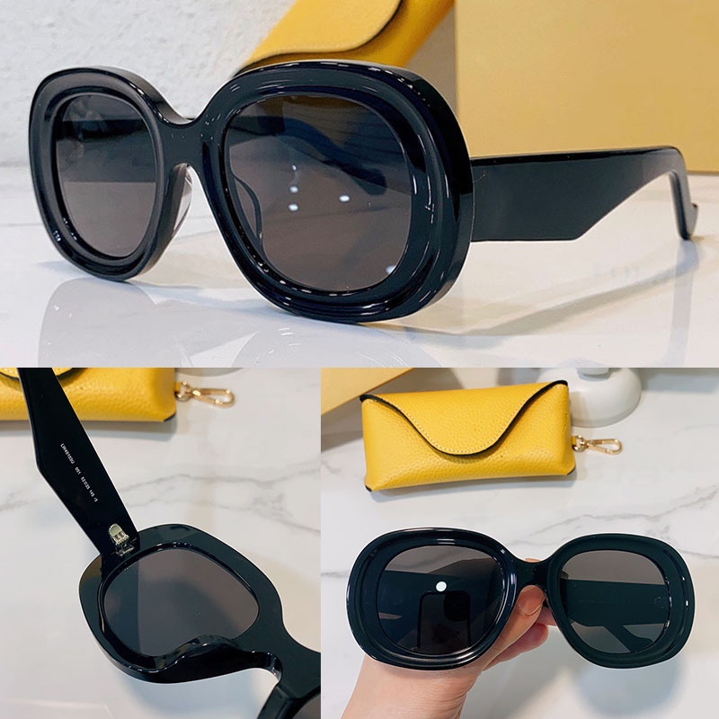 Nuevas gafas de sol de tendencia explosiva para hombres Sombras de diseñador de lujo Modelo40103 Conducción al aire libre Anti-Uv Miss Sun Gafases redondeadas Qu260E