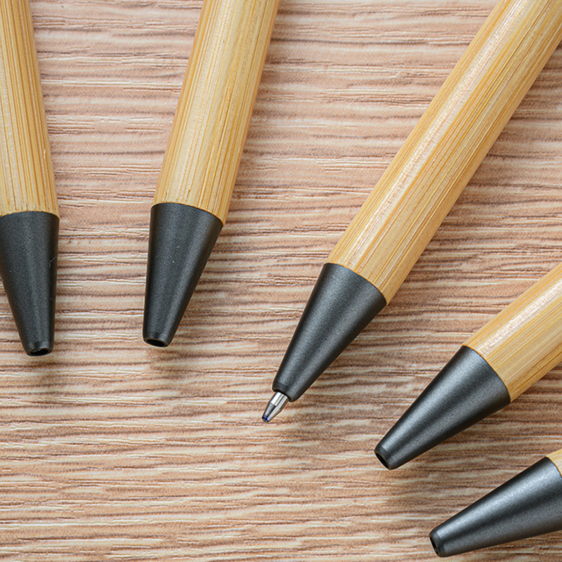 Caneta esferográfica de madeira de bambu por atacado Empresa de publicidade Canetas esferográficas de assinatura personalizadas Canetas esferográficas de bambu ecológicas Boligrafo De Madera De Bambu