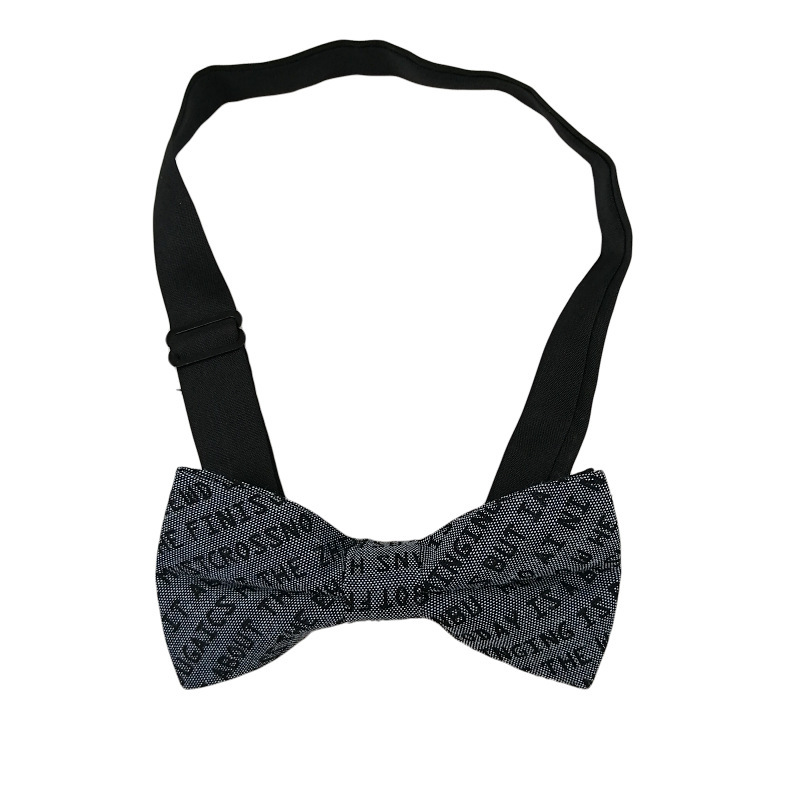 Letter Bow Tie Mens Polyester Adjustable bowtie Solid Mental Decorated Neckwear commercial butterfly adult bowknot 