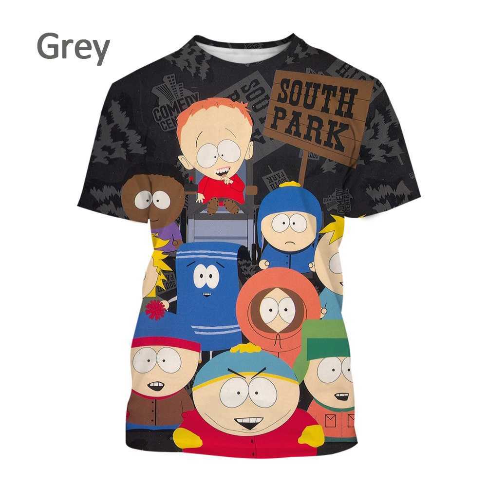 Herren T-Shirts 2022 Neue Kindermode 3D-gedrucktes Anime S-South Park T-Shirt Spaß Kinder Cartoon Top T230217