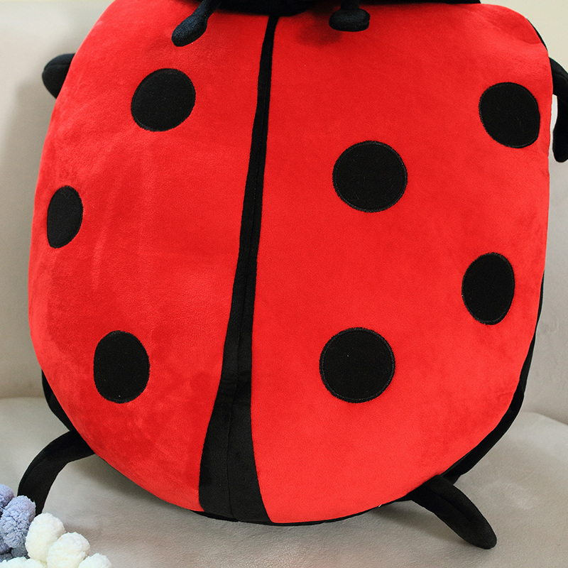 Interesting Wearable Ladybug Shell Funny Party Cosplay Plush Toy Doll Stuffed Soft Sleeping Pillow Bed Cushion Game Gift DY10148