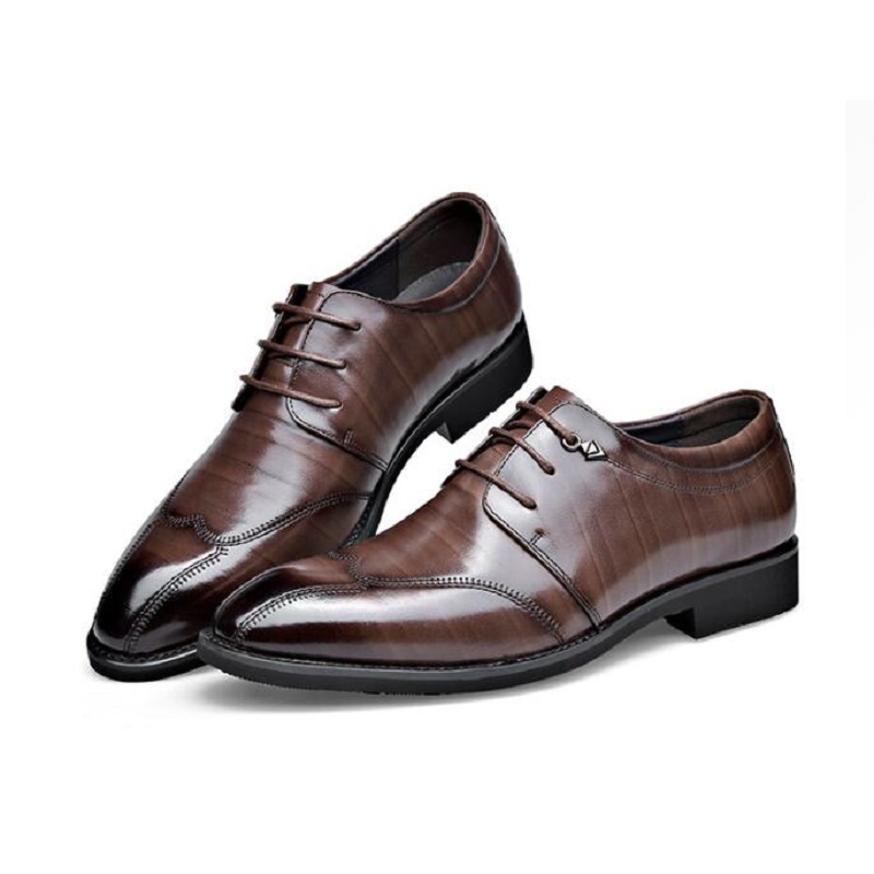 Oxfords skor f￶r m￤n brun svart aff￤r sn￶rning pu kontor brogue kl￤nningskor zapatos de vestir hombre d2a15