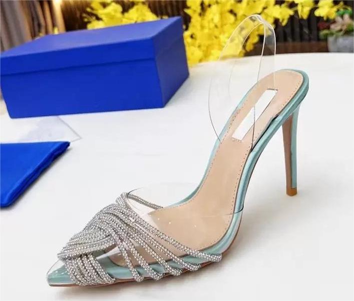 Top women's high heels leather bow stilettos women's lazy sandals sexy high heels diamond designer slippers size 35-40-41-42