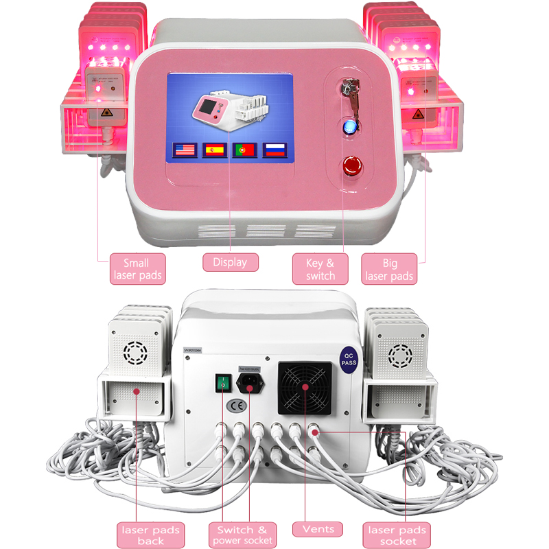 Máquina de lipolaser de fusão a laser lipo para venda Matalha do corpo Macagem de corpo duplo Máquinas de lipoaspiração de perda de peso Laserlipo Máquinas de lipoaspiração