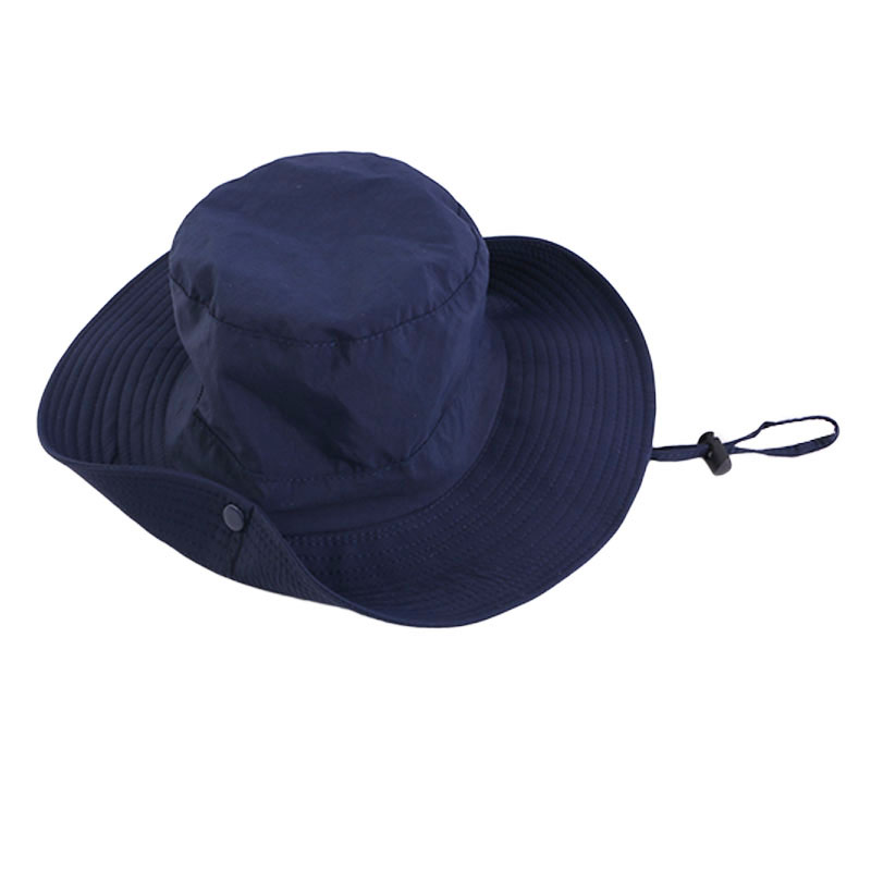Ny sommaren män fiske hatt solsäker fällbar andningsbar mesh hink hatt utomhus klättring cykling cap uv skydd solhatt