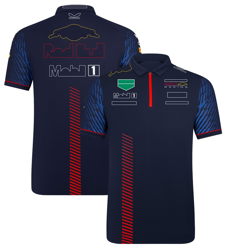 Herrpolos herr och kvinnor F1 racing kostym t-shirts nya lag kort ärm polo skjortor avslappnade fans skjortor racers med samma stycke. Anpassningsbar 5 lpm