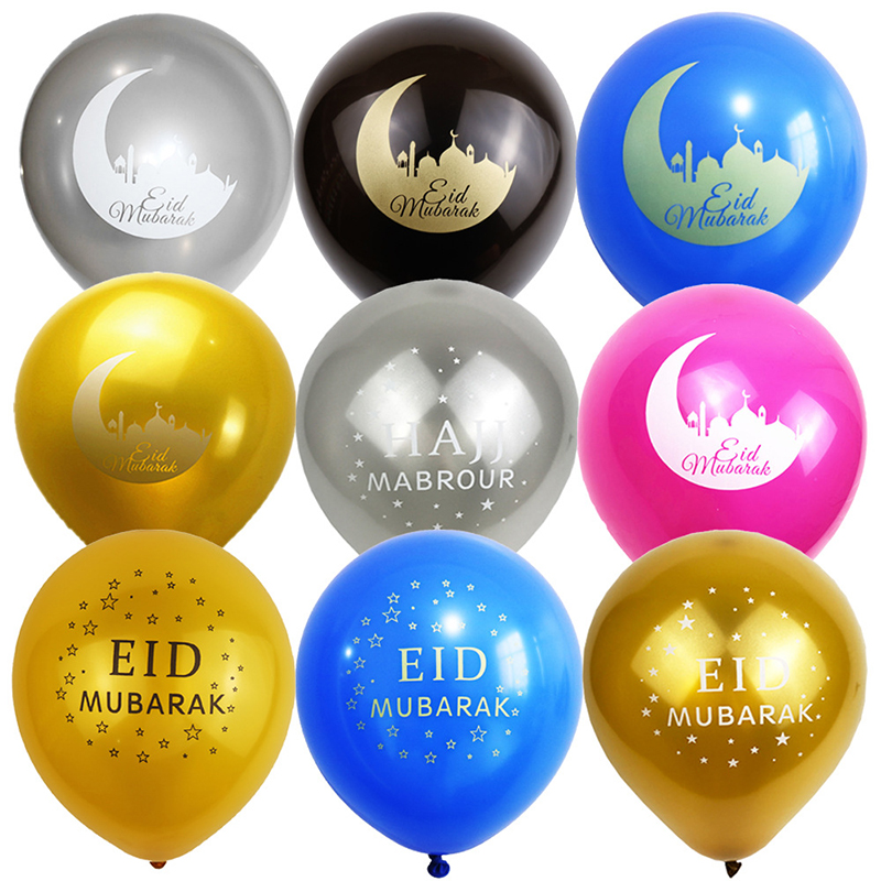 100stEid Mubarak Balloons Islamiska Eid Party Decor Supplies Moon Cake Balloons Muslim Ramadan Decoration Gold Silver Balloon Globos de Decoracion de Ramadan