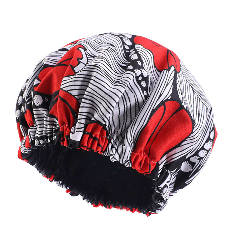 Extra große Schlafmütze für Kinder, verstellbar, afrikanischer Druck, Ankara-Satin-Mütze, Schlafmütze, Turban-Mütze, Erwachsene Nachtschlafmütze, Chemo-Mütze