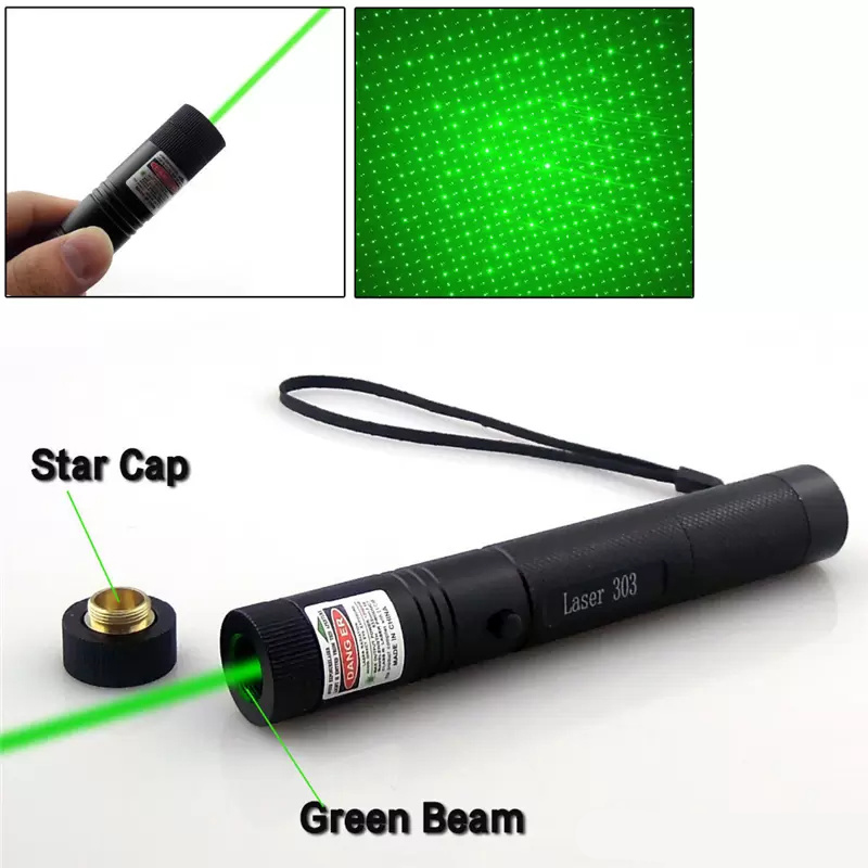 532nm Professionele krachtige 301 Groene laserpointer Pen 303 Groen laserlicht met 18650 Batterijveiligheidslotsleutel DHL FedEx