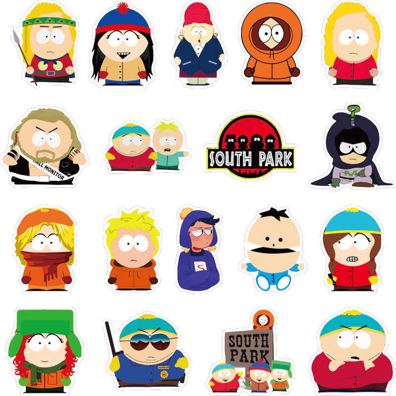 Autres accessoires de mode 10/30 / SouthPark Autocollants de dessin animé Bouteille d'eau décorative Réfrigérateur Téléphone Esthétique Decal Packs d'autocollants imperméables pour enfant T230217