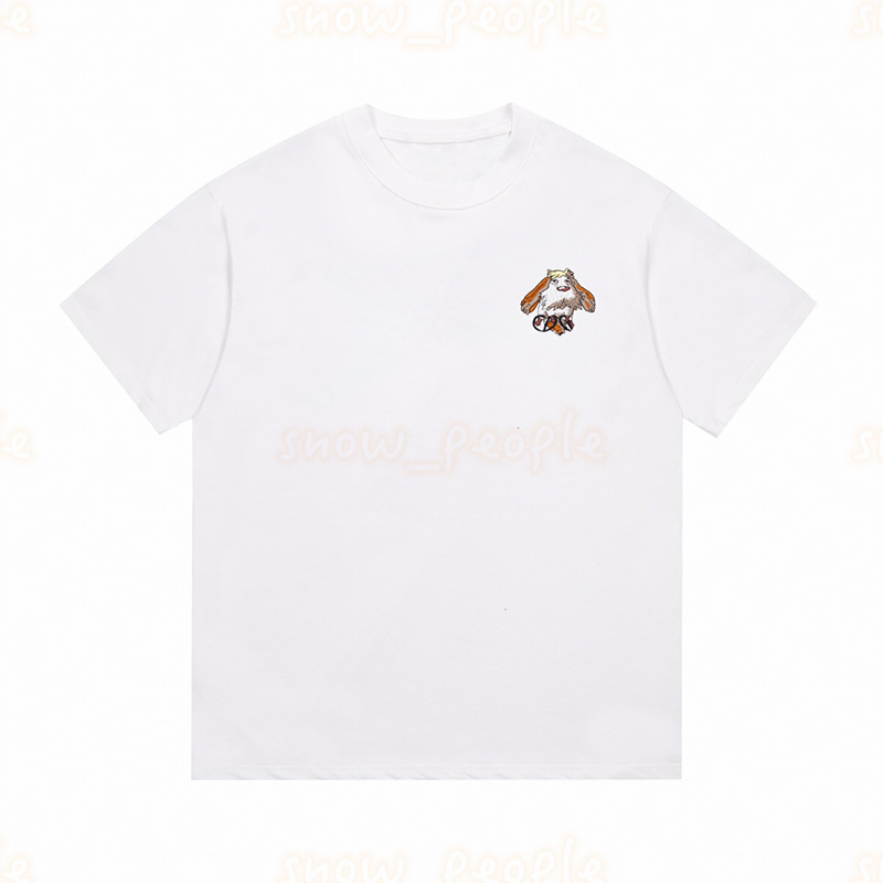 Maglietta estiva da uomo a maniche corte Maglietta da uomo con logo ricamato T-shirt coppie Taglia XS-L