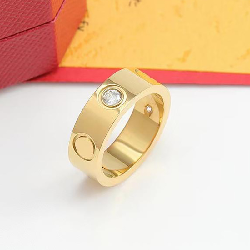 Anel de parafuso de parafuso de parafuso masculino anel clássico de luxo jóias femininas femininas titânio liga de aço rosa prata banhada por ouro nunca desaparece - 4/5/6mm