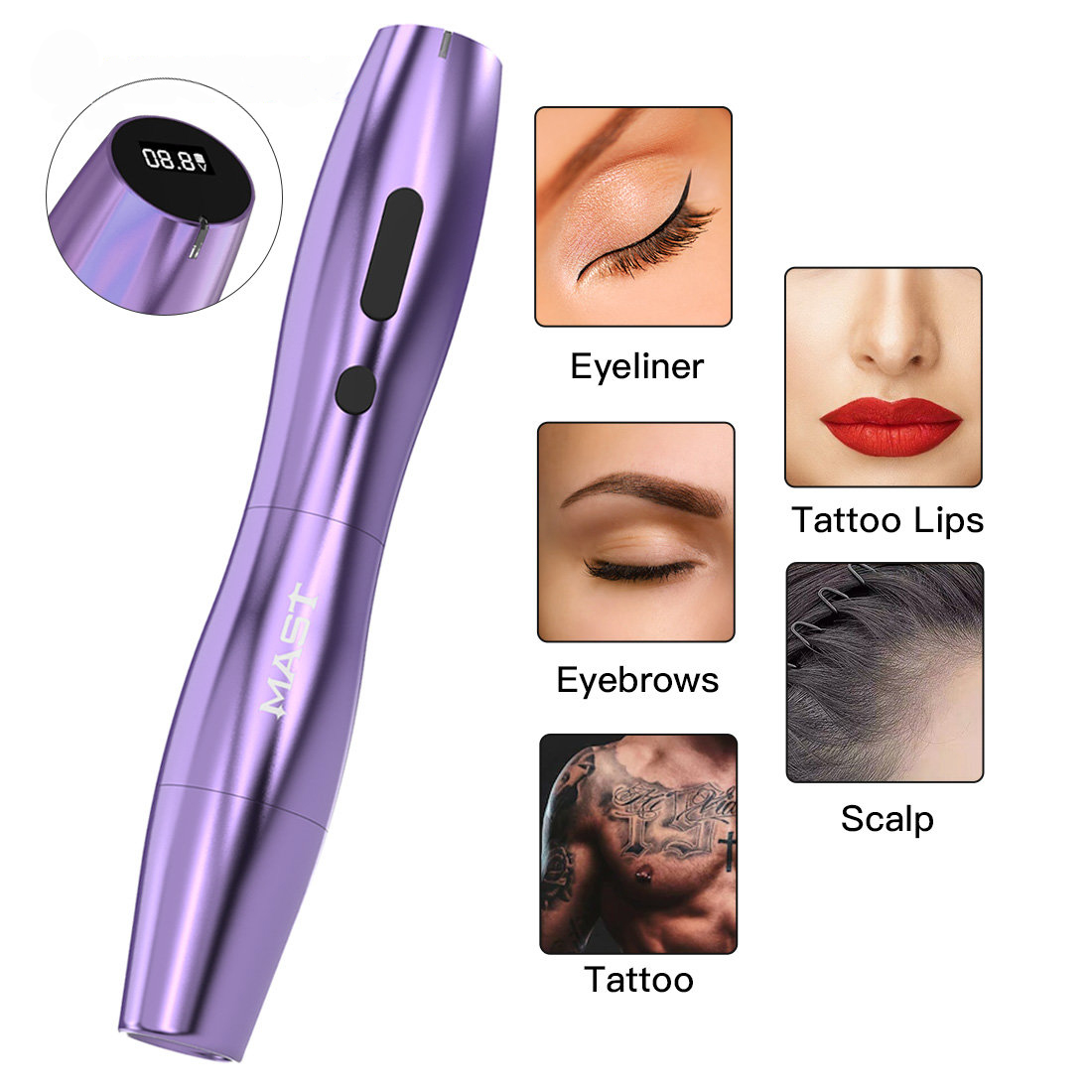 Dragonhawk Mast P20 Wireless Tattoo Pen Rotary Machine for Permant Makeup SMP WQP021