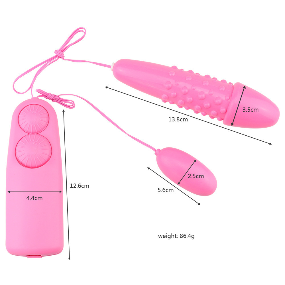 Dubbele kop bullet vibrator ei jump sterke trilling fun vrouwelijke vibrator vrouwelijke vibratie masturbatie apparaat volwassen seksspeelgoed td01