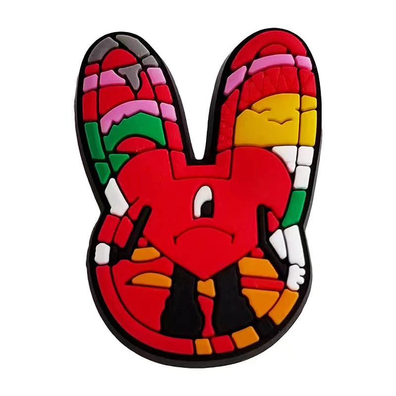 Ny Bad Buddy Jibz 30st Cartoon Shoe Charms Hot Diy Croc Clogs Shoe Aceessory Fit Sandals Buckle Dekorera barn unisex gåvor