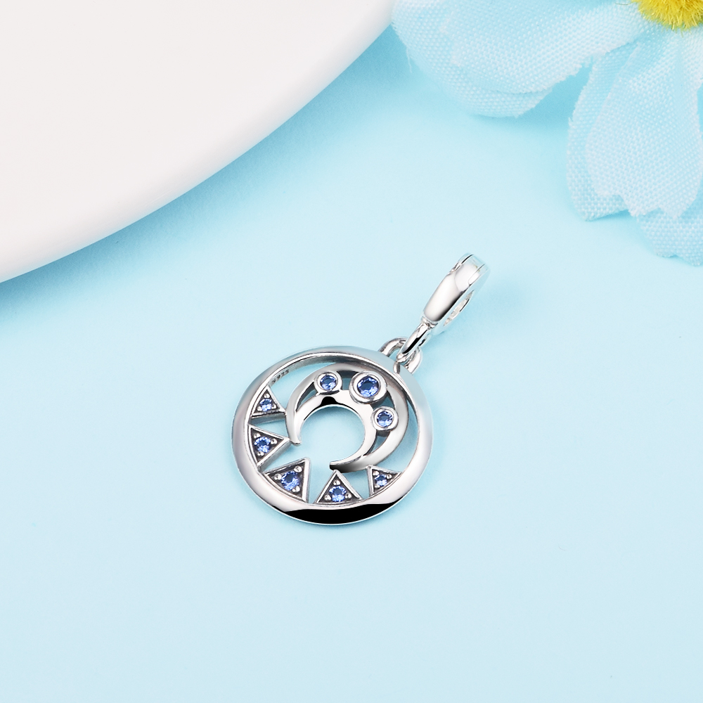 925 Стерлинговое серебром ME Styling Moon Power Medallion Charm Bead только подходит для европейских ювелирных колье Pandora Me Me