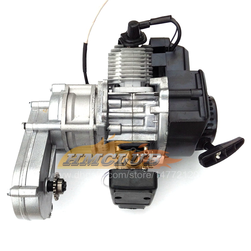 49CC 2 Stroke Motor Engine with T8F 14t Gear Box Easy to Start Pocket Bike Mini Dirt Bike Engine DIY Engine MFD01