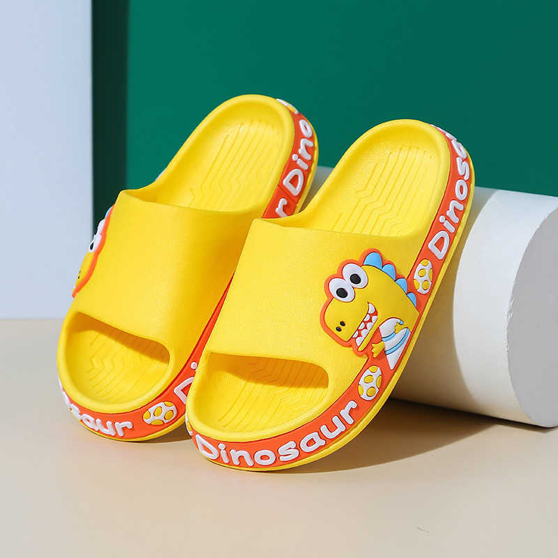 Slipper Kids Slippers for Boys Solid Color Summer Beach Indoor Baby Slippers Cute Girl Shoes Home Soft Non-Slip Children Slippers W0217