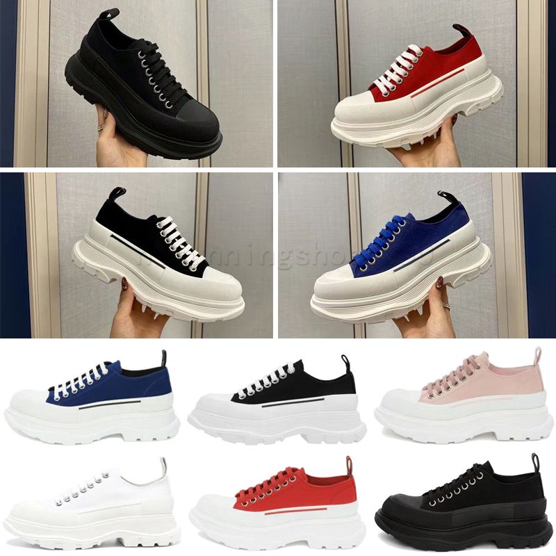 Shoes Casual High Boots Fashion Platform Tread Slick Canvas Sneaker Pale Royal Pink Red Royal White Triple Black Arrivals Girls McQuee Men Wome Alexar Whith mc